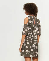 Thumbnail for your product : Apricot Floral Print Cold Shoulder Shift Dress