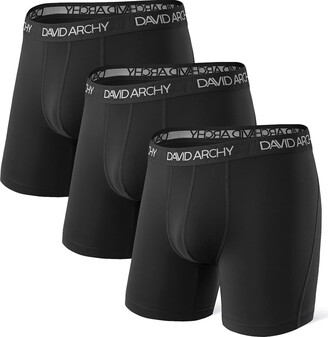 4 Packs 3D Pouch Bamboo Trunks Dual Pouch Smooth David Archy Ultra Soft  Smooth Breathable Contour – David Archy UK