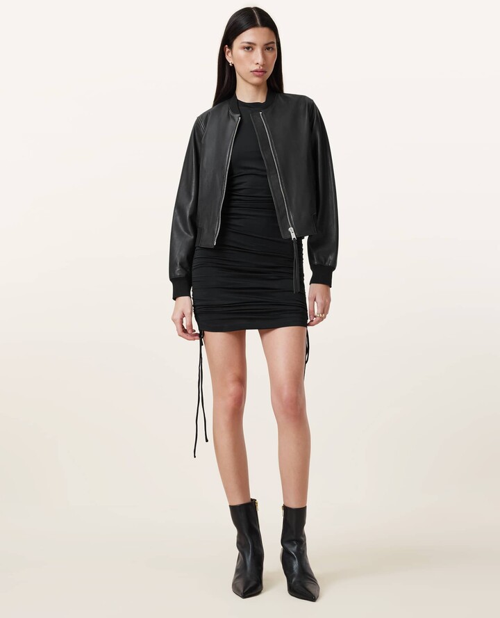 AllSaints Orten Leather Bomber Jacket