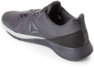 Reebok Ash Grey & Black Print Run 2.0 Sneakers
