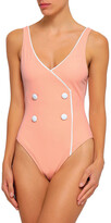 Thumbnail for your product : Solid & Striped The Juliette Button-embellished Swimsuit