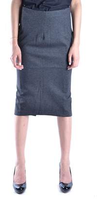 Liviana Conti Women's Grey Viscose Skirt
