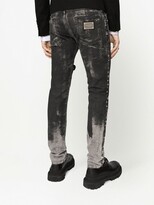 Thumbnail for your product : Dolce & Gabbana Distressed Studded Slim-Fit Jeans