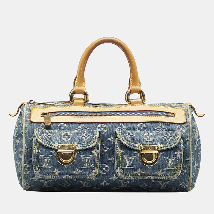 Louis Vuitton Blue Monogram Denim Neo Speedy 30 - ShopStyle Shoulder Bags
