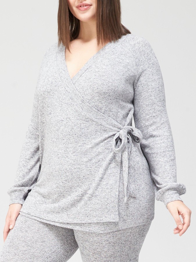 grey wrap jumper