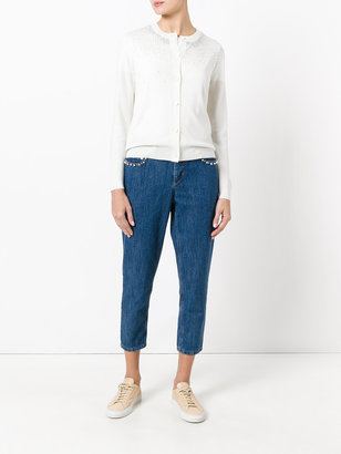 Miu Miu stoned pockets cropped jeans