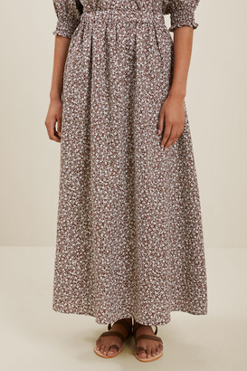 Seed Heritage Linen Ditsy Maxi Skirt