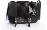 Thumbnail for your product : Jimmy Choo black mixed leather perforated quilted small 'Becka Biker' bag