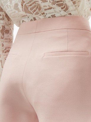 Valentino High-rise Wool-blend Crepe Shorts - Pink