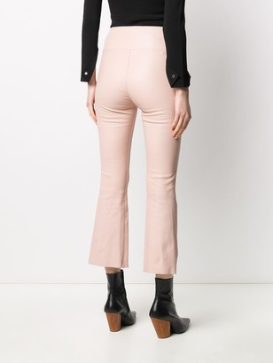 Sprwmn Leather Cropped Trousers