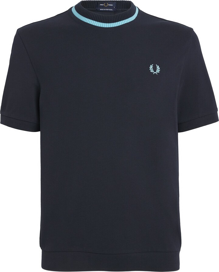 Fred Perry Cotton Piqué Knitted T-Shirt