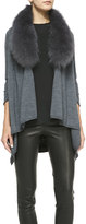 Thumbnail for your product : Alice + Olivia Cashmere-Blend Izzy Open-Front Cardigan, Gray