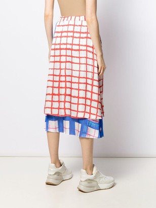 Mira Mikati Layered Plaid Skirt