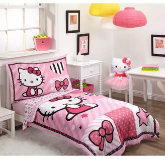 Hello Kitty Sweetheart 4 Piece Toddler Bedding Set