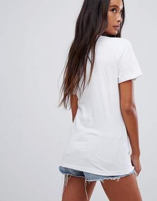 Calvin Klein Jeans T Shirt With Block Logo In White