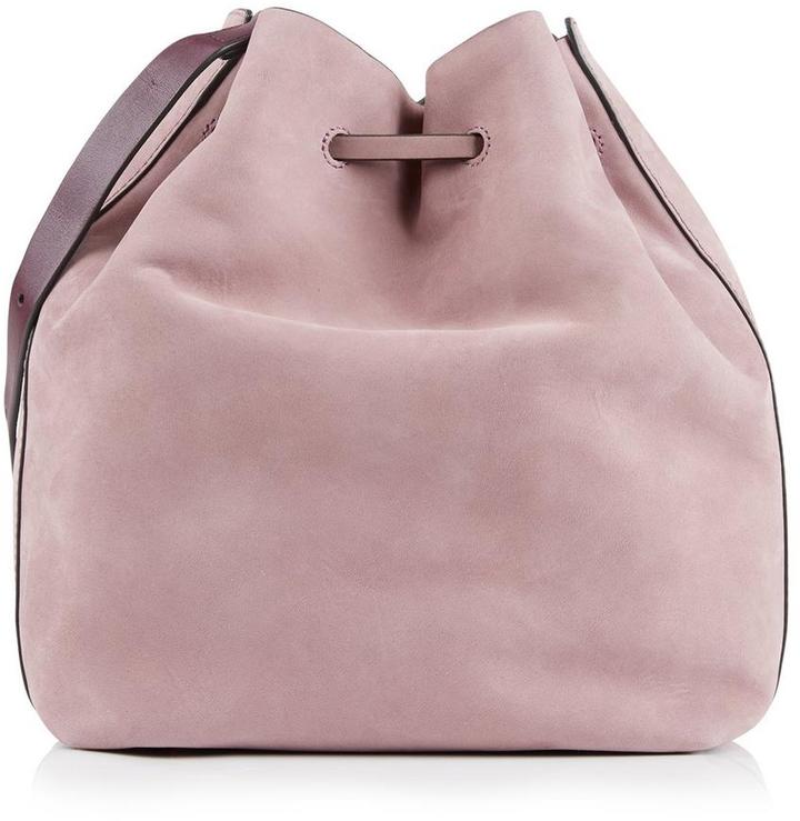 Whistles Everett Drawstring Suede Bucket Bag Dusky Pink ShopStyle