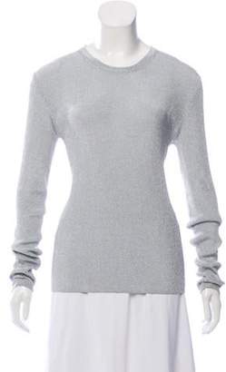 Michael Kors Metallic Knit Sweater Silver Metallic Knit Sweater