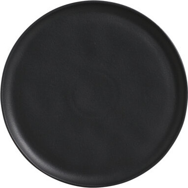 Porto Brasil Matte Black Commercial Dishwasher Safe 11.42'' Stoneware Dinner Plate  Set of 6