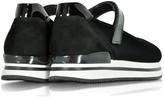 Thumbnail for your product : Hogan H222 Black Fabric and Leather Shoe