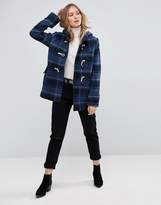 Thumbnail for your product : Pepe Jeans Pearl Check Wool Blend Duffle Coat