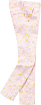 Thumbnail for your product : Kenzo Kids Slim fit light pink daisy print trousers