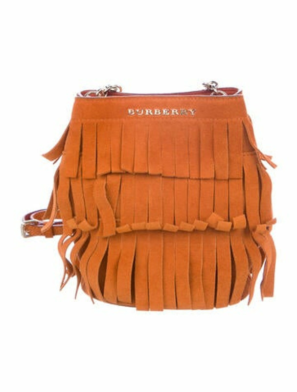 Burberry Suede Fringe Bucket Bag Brown ShopStyle