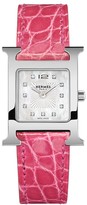 Thumbnail for your product : Hermes Heure H 21MM Stainless Steel & Alligator Strap Watch