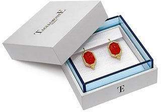 Tagliamonte Classics Collection - Red 18K Gold Drop Earrings