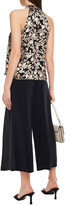 Thumbnail for your product : Alice + Olivia Kinsley Gathered Floral-print Burnout Satin Top
