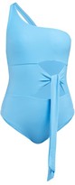 Thumbnail for your product : JADE SWIM Collision Tie-front Cutout Swimsuit - Blue