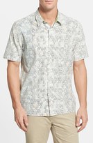 Thumbnail for your product : Tommy Bahama 'Coral Coast' Original Fit Geo Silk & Cotton Camp Shirt