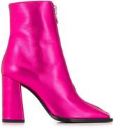 pink metallic booties