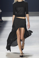 Thumbnail for your product : Narciso Rodriguez Wrap-effect matte silk-satin maxi skirt
