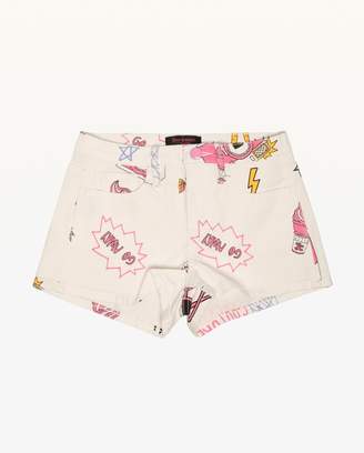 Juicy Couture Beach Doodle Denim Short for Girls