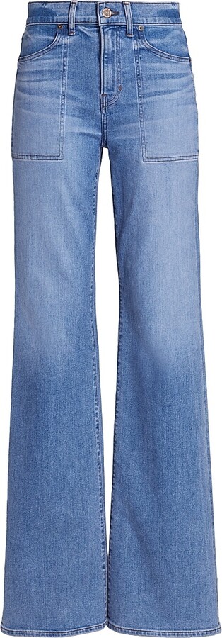 Veronica Beard Women's Crosbie Wide-Leg Jeans - Amethyst - Size 24
