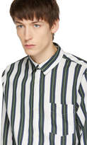 Thumbnail for your product : A.P.C. Green and Off-White Striped Alexis Shirt