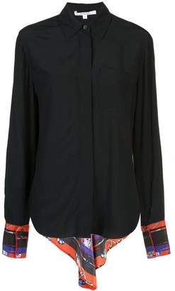 Derek Lam 10 Crosby Long Sleeve Button-Down Shirt with Contrast Back
