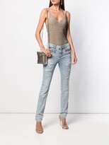 Thumbnail for your product : Philipp Plein Rhinestone Charm Distressed Skinny Jeans