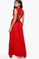 Thumbnail for your product : boohoo Lace Up Back Maxi Dress