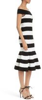 Thumbnail for your product : Milly Women's Stripe Off The Shoulder Mermaid Dress