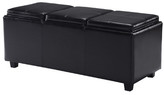 Thumbnail for your product : Simpli Home Avalon Rectangular Storage Ottoman with 3 Serving Trays