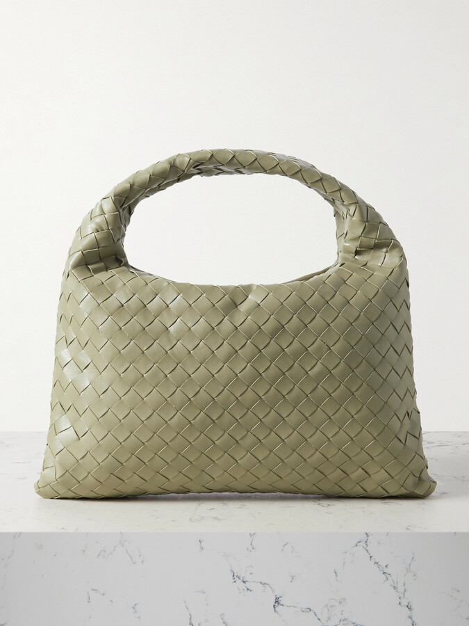 Bottega Veneta Hula Hoop Small Intrecciato Leather Tote - Green