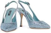 Thumbnail for your product : Dolce & Gabbana Lori Crystal-embellished Satin Slingback Pumps