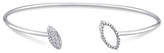 Thumbnail for your product : HBC CONCERTO Leaf Sterling Silver Bangle Bracelet with 0.14 TCW Diamond