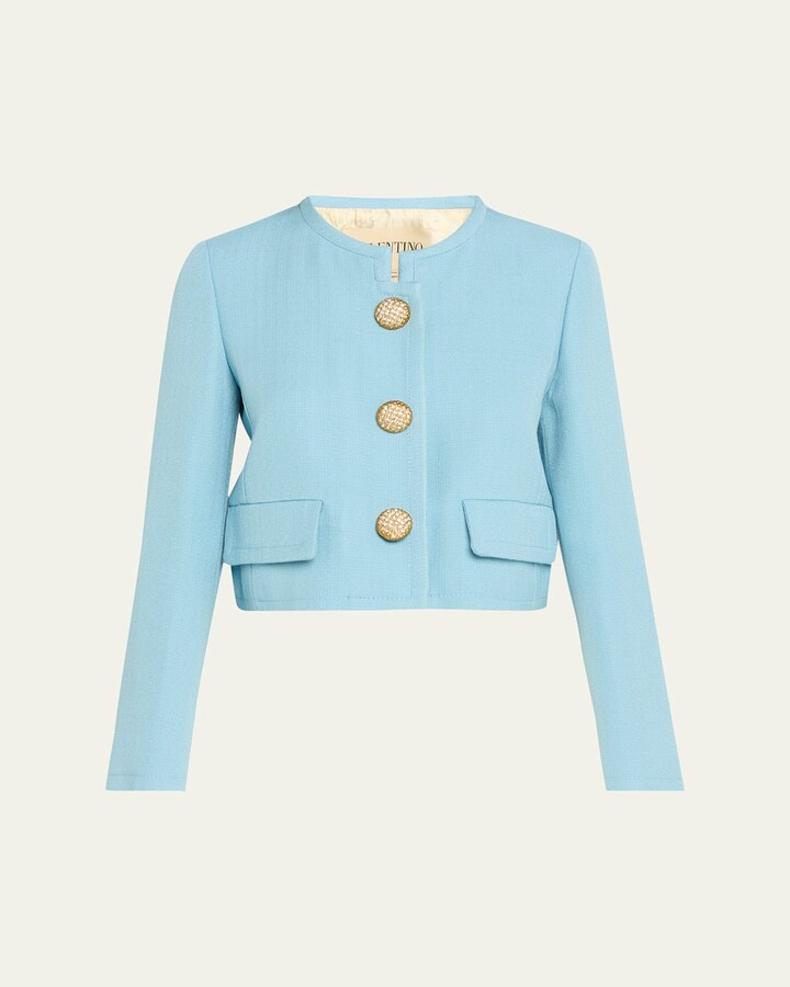 Valentino Garavani Viscose Jewel Button Jacket