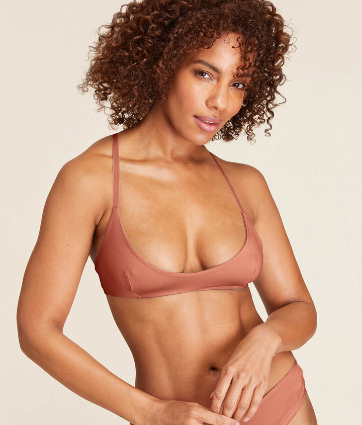 Andie The Plunge - Bralette - Apricot - ShopStyle Bras