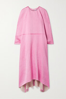 Thumbnail for your product : PARTOW Juniper Hammered Silk-satin Midi Dress - Pink