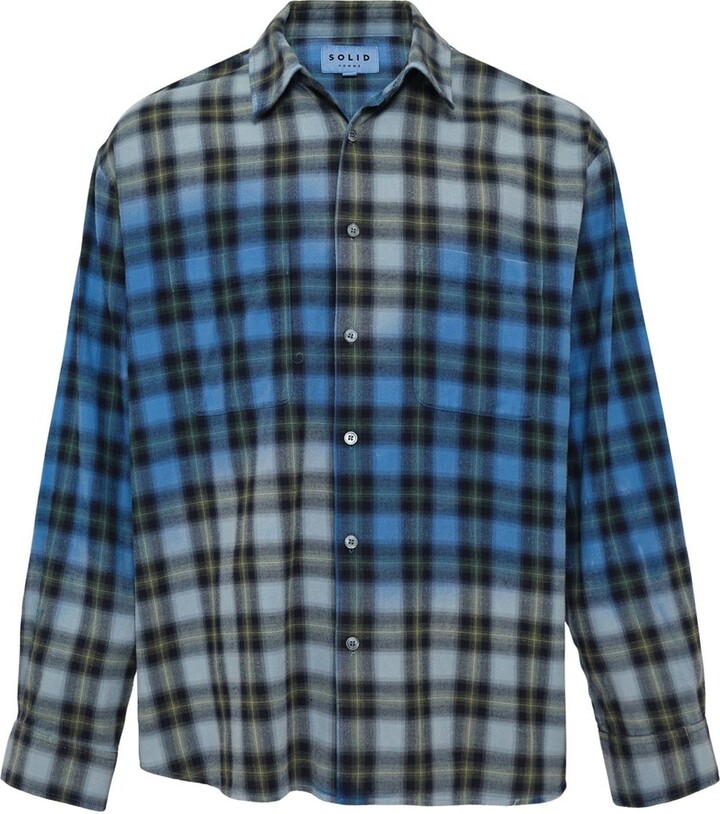 Solid Homme Gradient Dyed Check Shirt