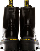 Thumbnail for your product : Dr. Martens Black Polished Leather Jadon 8-Eye Boots