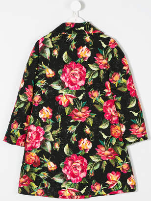 Dolce & Gabbana Kids floral print coat